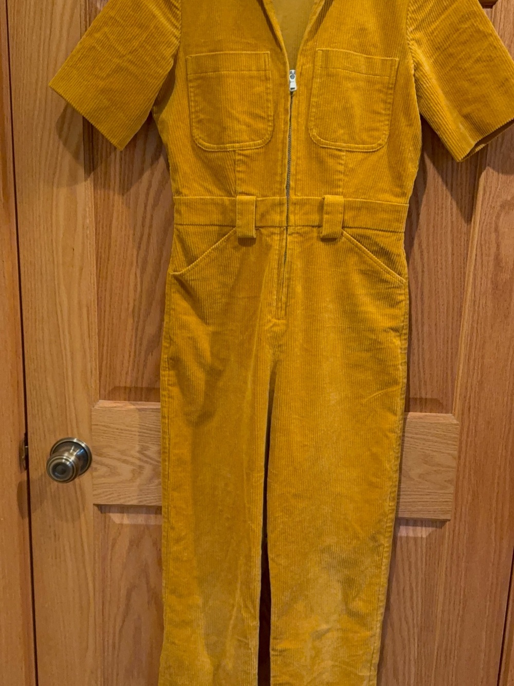 & Other Things Zip-Front Jumpsuit in Mustard Yellow size 36